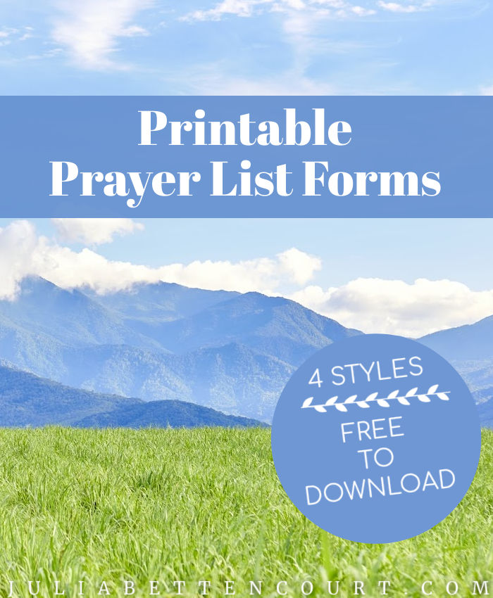 Printable Prayer Lists