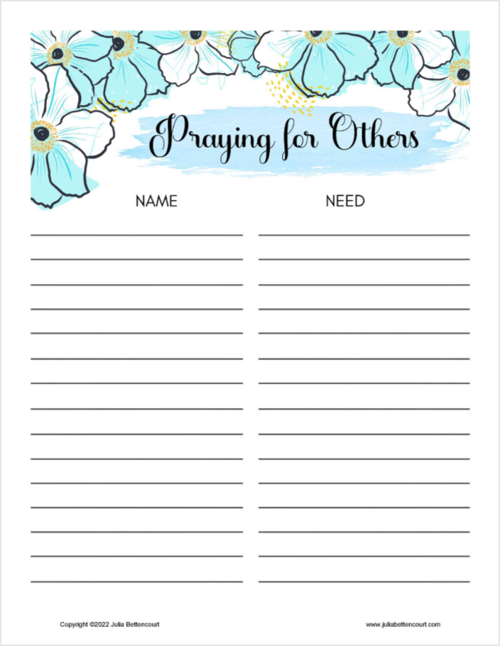 Prayer for Others Form